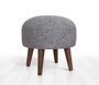 Atelier Del Sofa Puf de Terciopelo Gris